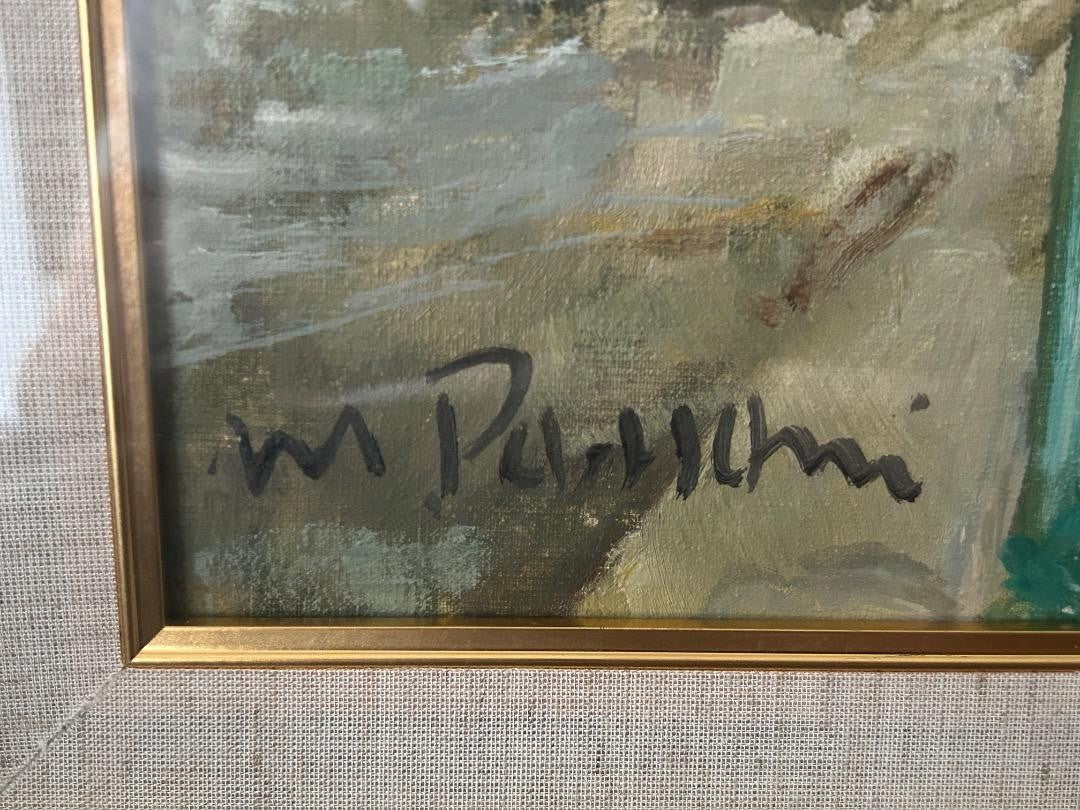 Mario Passoni (Italy) "Caf De Paris" Original Oil Painting On Canvas Signed Coa