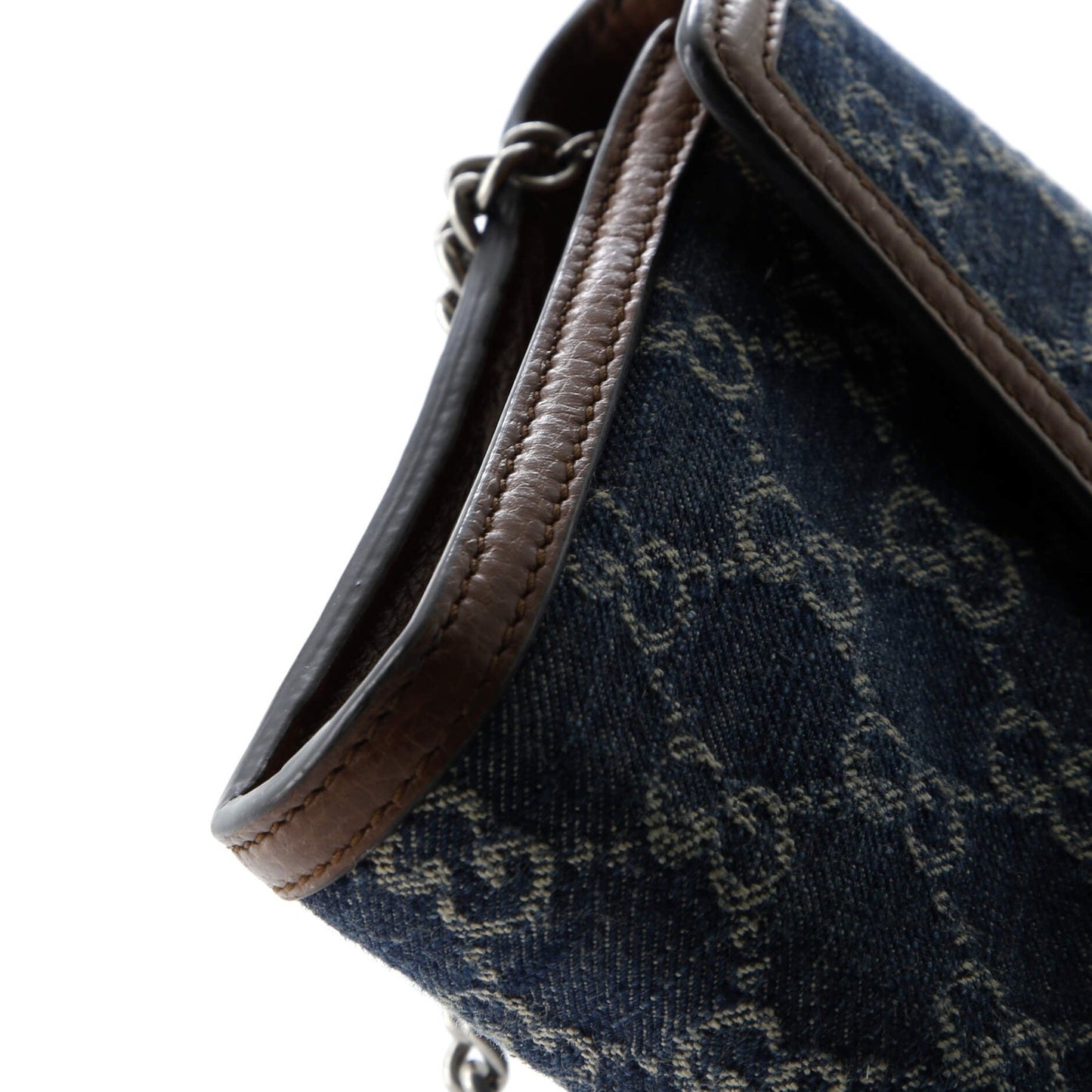 Small Gucci Dionysus Chain Wallet GG Denim