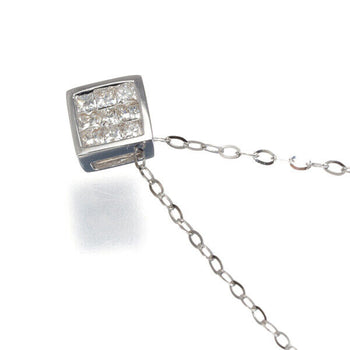 Diamond 0.20ct Mystery-setting Square Necklace
