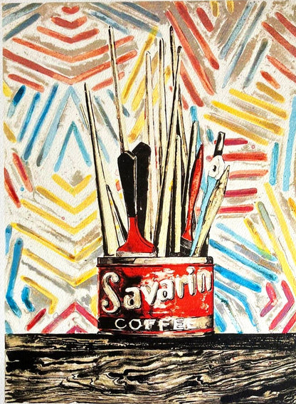 Jasper Johns Lithograph Coa Signed Op Numbered In Pencil Stamp 180Ex