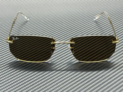 Gold Brown Arista Ray Ban RB3768 Sunglasses 73 001 56 mm Unisex Dark