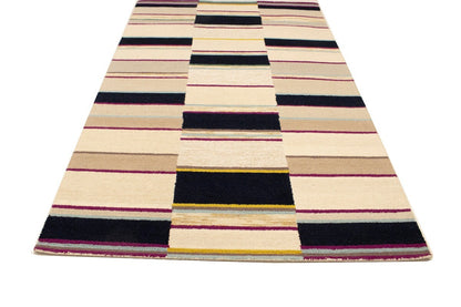 5X8 Ft Hand-Tufted Rug Multicolored Abstract