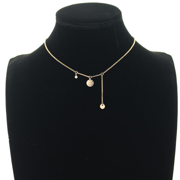 Hermes Necklace Ex-Libris Diamond Tpm 18K 750 Rose Gold