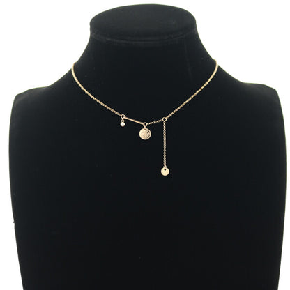Hermes Necklace Ex-Libris Diamond Tpm 18K 750 Rose Gold