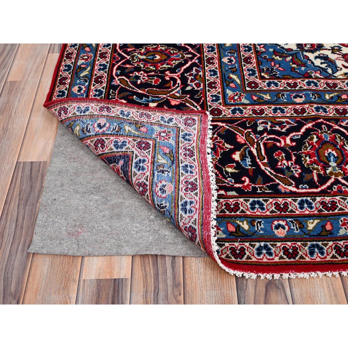 9'6"X12'10" Lychee Red Hand Knotted Zoroastrian Kishoon Oriental Rug