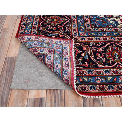 9'6"X12'10" Lychee Red Hand Knotted Zoroastrian Kishoon Oriental Rug