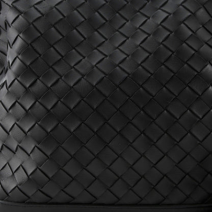 Bottega Veneta Classic Fold Over Messenger Bag Intrecciato Leather Large