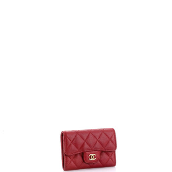 Chanel Classic Flap Card Case Quilted Caviar