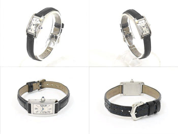Cartier Wsta0032 Tank Amricaine Mini Japan Le Leather Strap Quartz