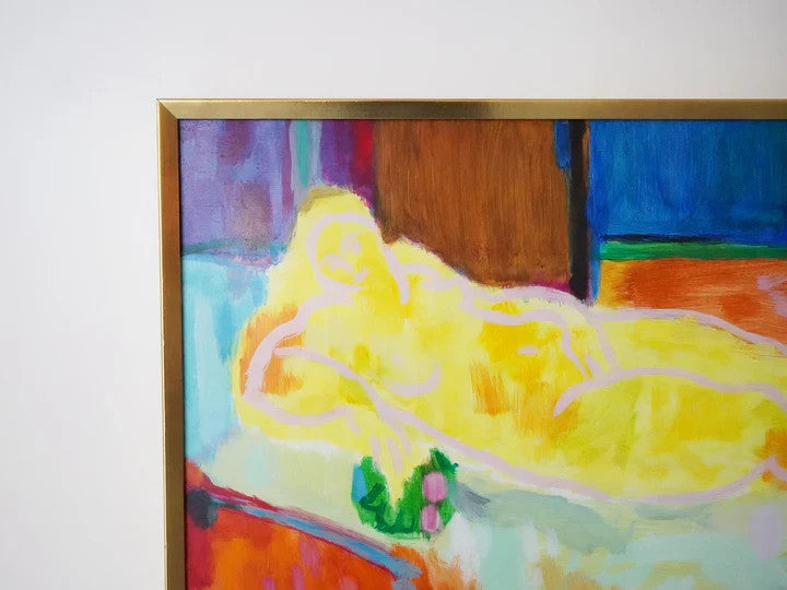 Bruun Reclining Model Oil Painting by Buster