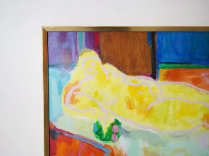 Bruun Reclining Model Oil Painting by Buster