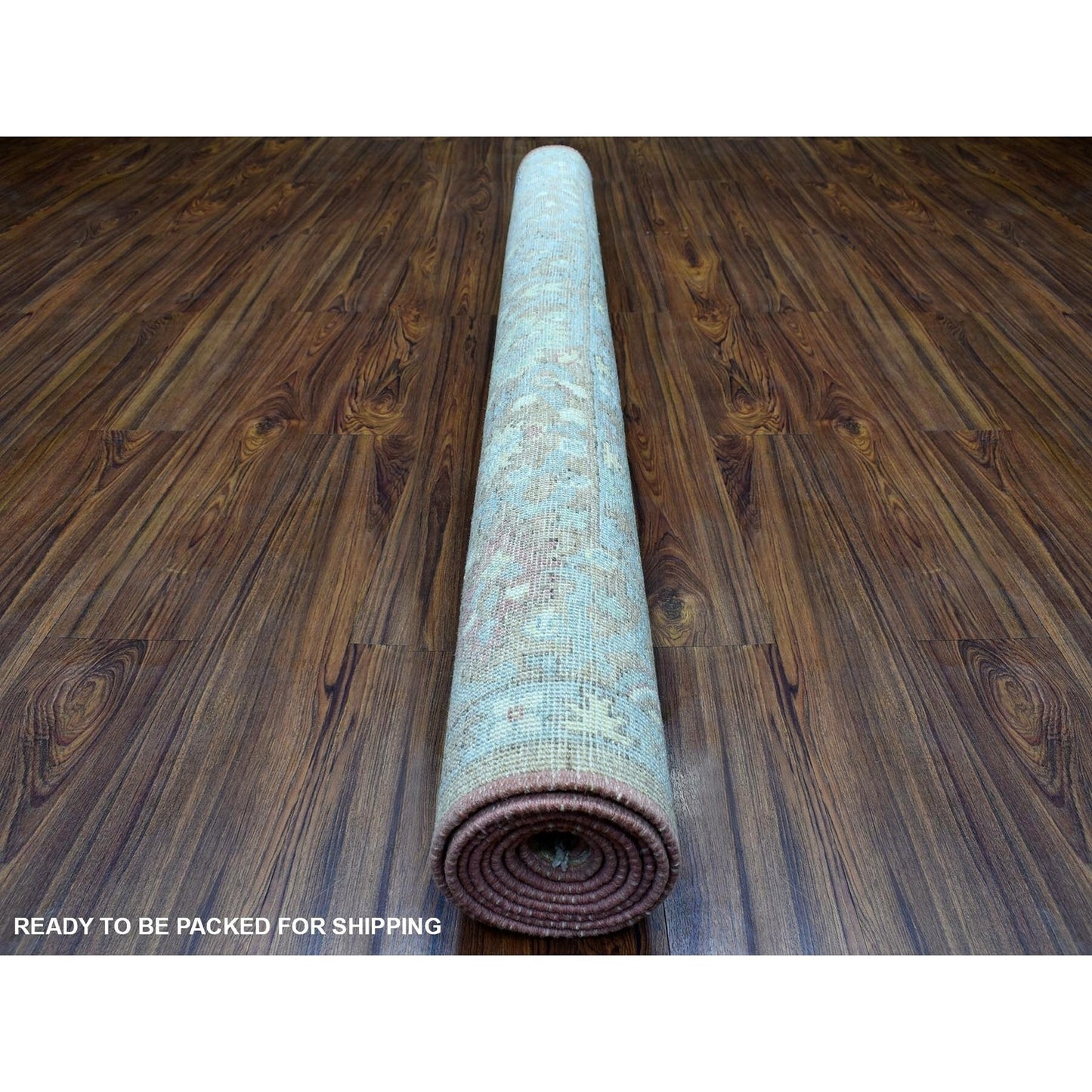6'1"X8'10" Honey Brown Angora Oushak Hand Knotted 100% Afghan Wool Rug