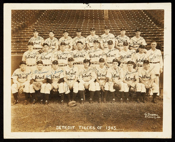 1943 Detroit Tigers Team-Signed By 26 Original