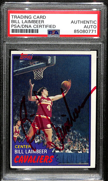 Bill Laimbeer Signed 1981 Topps Rookie Card #74