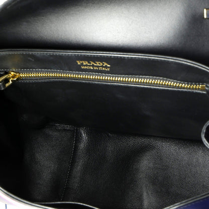 Prada Sidonie Top Handle Bag Printed Leather Large