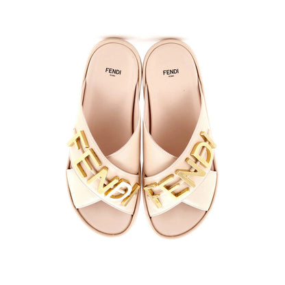 Fendi Women'S Fendigraphy Slide Sandals Leather
