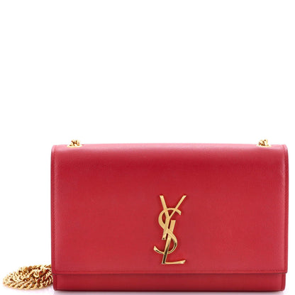 Saint Laurent Classic Monogram Crossbody Bag Grainy Leather Medium