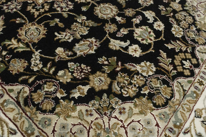 Handmade Indo-Nain Oriental Area Rug Floral
