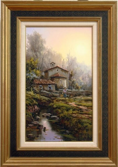 Oil Painting M6 Signed Canvas Landscape Spanish Fermin Colomer Valls