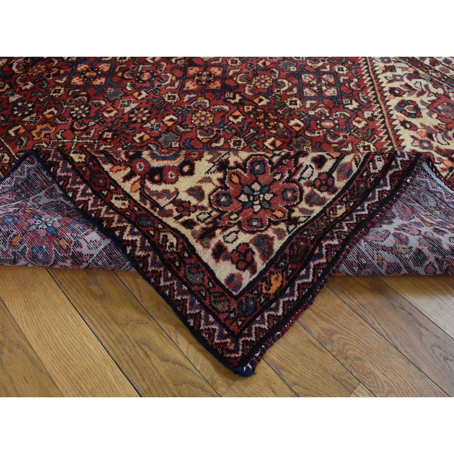 5'3"X11' Red New Zoroastrian Baktiarjoon Wool Hand Knotted Runner Rug