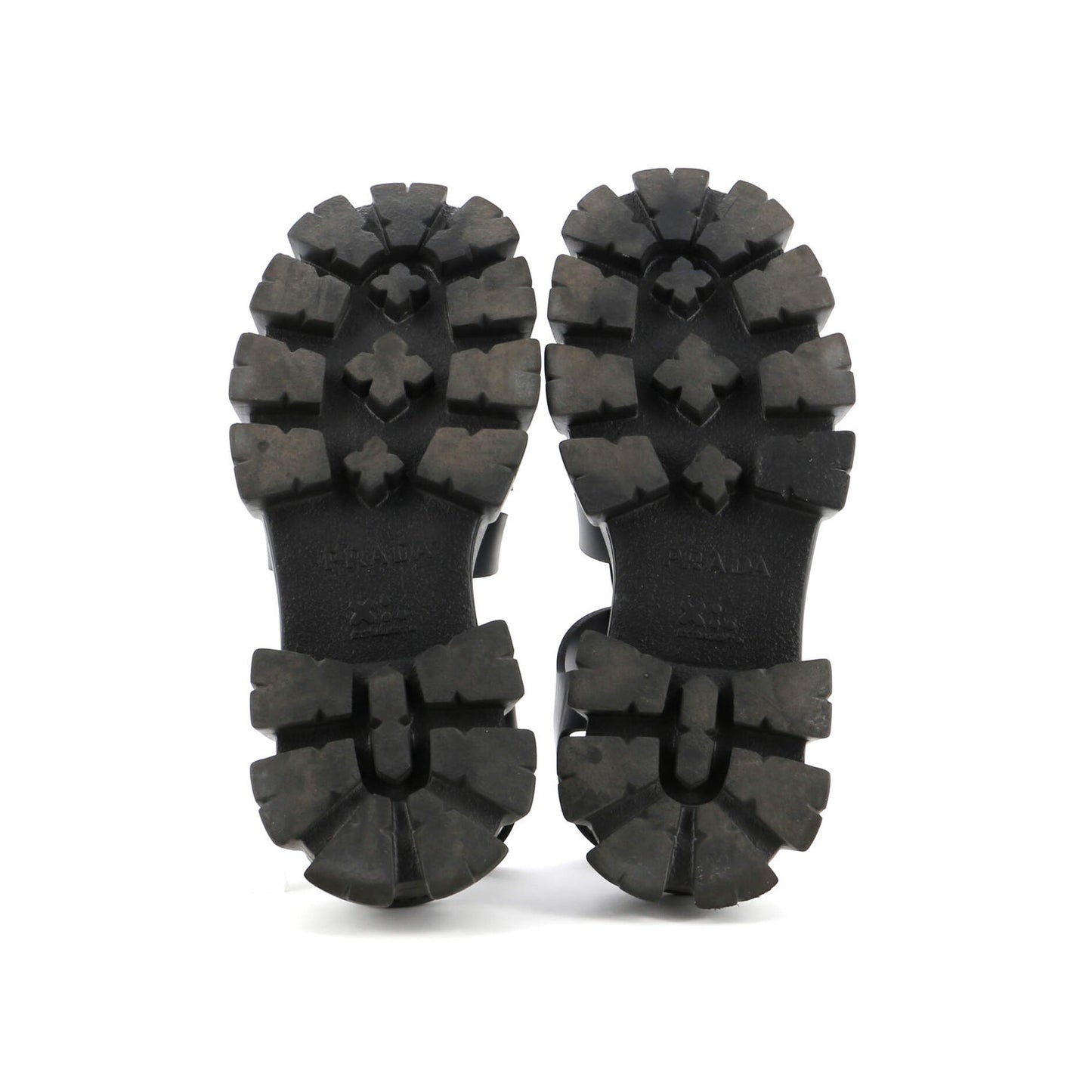 Prada Men'S Monolith Cage Platform Sandals Rubber