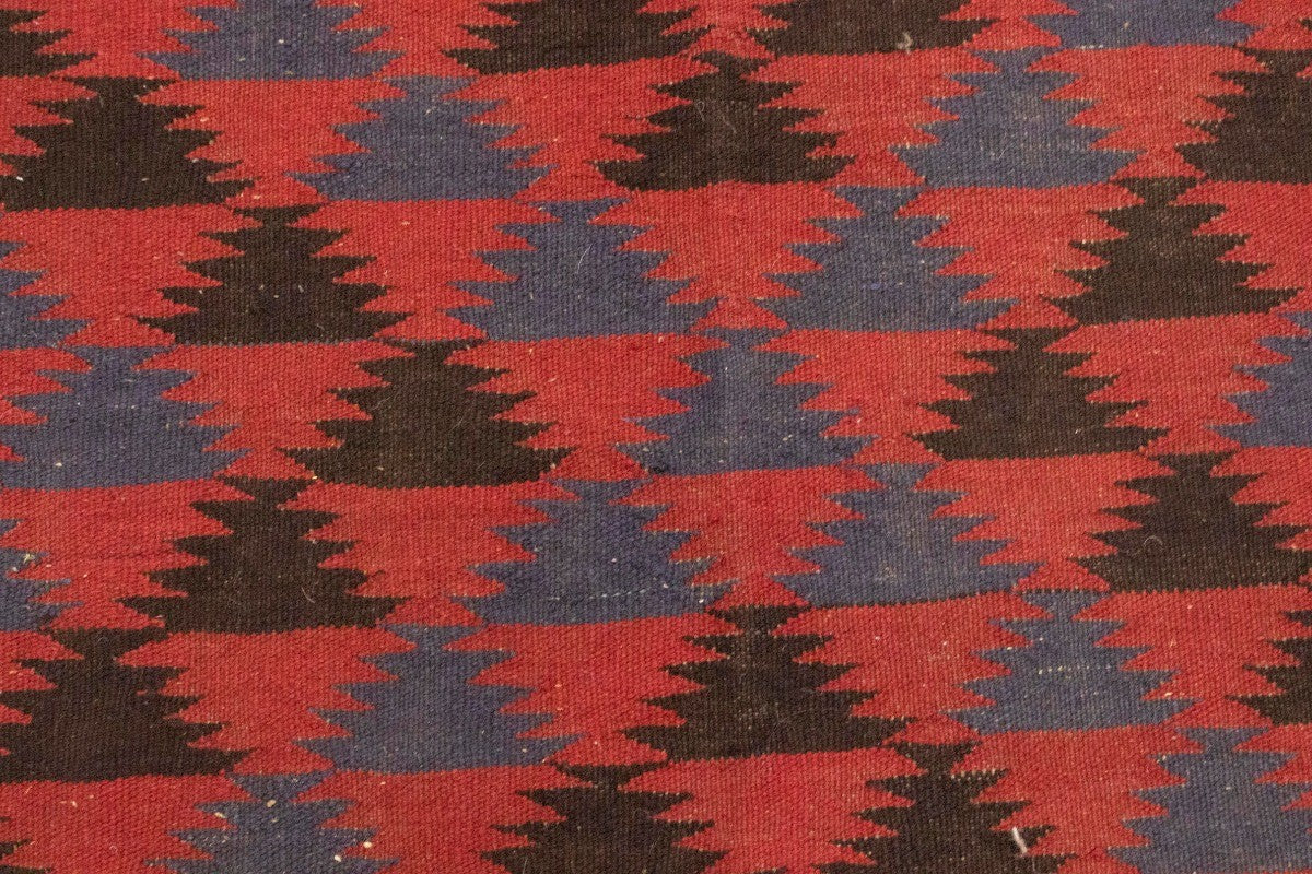 4'7X12'6 Vintage Kilim Sumak Runner Rug Tribal Flat-Weave Oriental Carpet