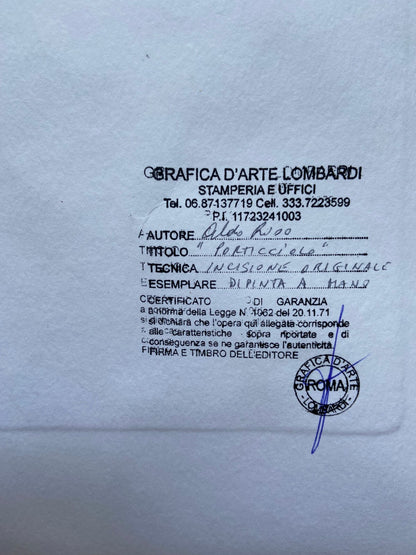 Aldo Riso ''Porticciolo'' Hand Painted 35X100 Authenticated Stamped