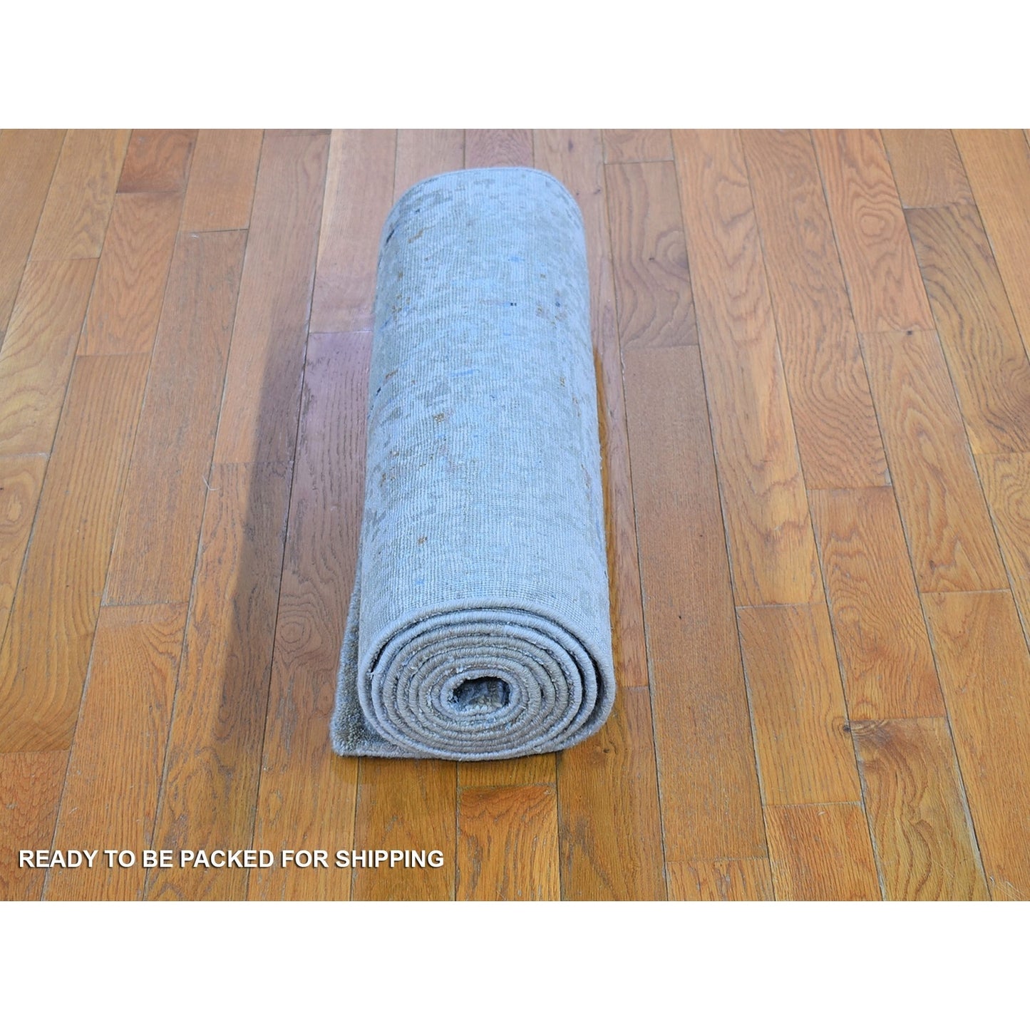 2'5"X10'2" Abstract Design Wool Denser Weave Hand Made Runner Rug