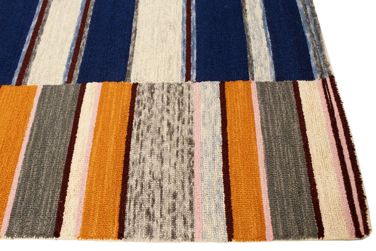 Stripes Design Hand-Tufted Modern Multicolored