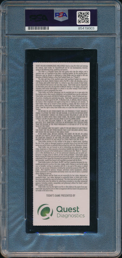 Saquon Barkley Signed 2018 Giants Vs. Jaguars Full Ticket Nfl Debut Psa 196003