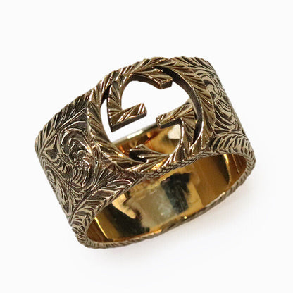 Gucci Interlocking G Arabesque Ring K18YG US#9.5