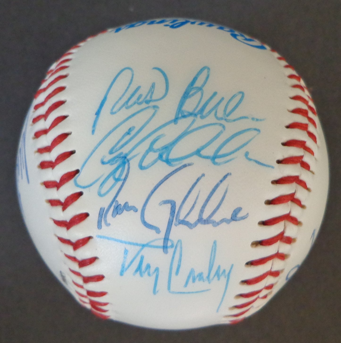 Minnesota Twins Multi-Autographed By 8 Players Oal Twins Logo Baseball 155685