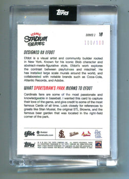Foil Topps Efdot 2021 Iconic Stadium Series 2 #10 Sportsman`s Park 100/ 100