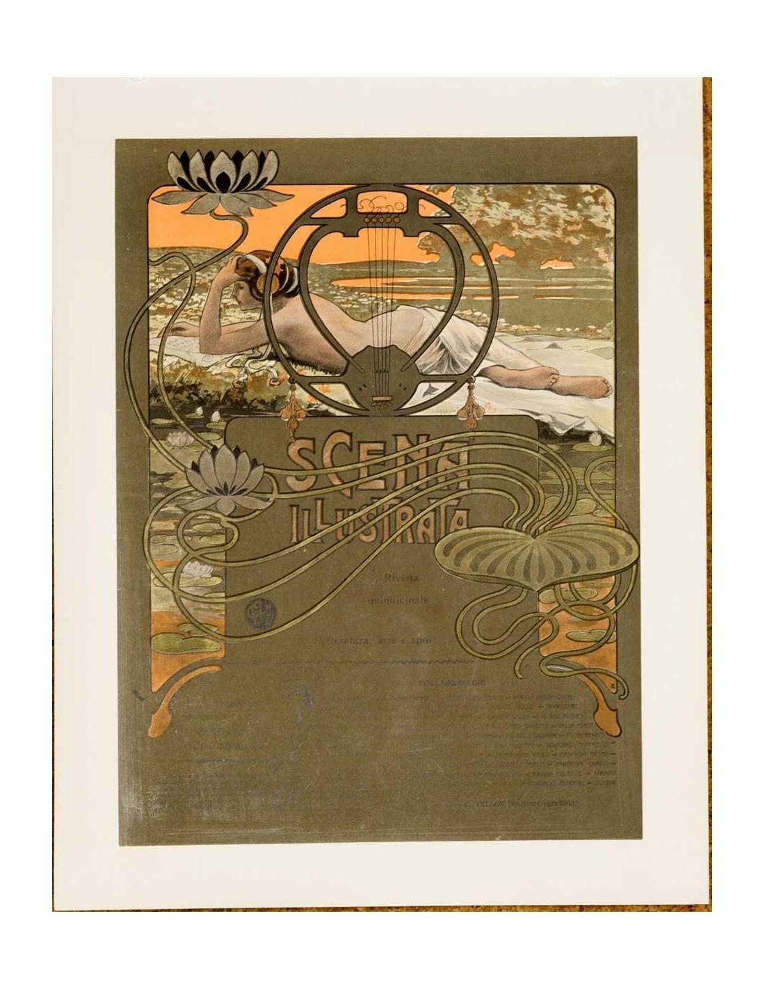 Scena Illustrata Arts Literature Music Theatre Cover Woman 9 1932