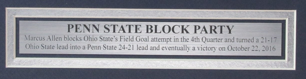 Marcus Allen Autographed 11X14 Photo Penn State Framed Jsa 181300