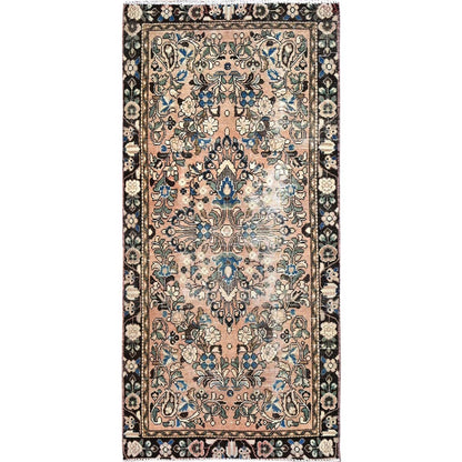 3'2"X6'7" Brown Semi Antique Zoroastrian Lilahan Wool Wide Runner Rug