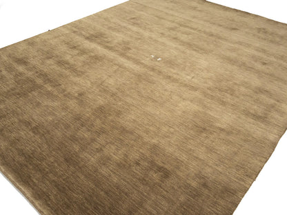 Modern Gabbeh Wool Area Rug Brown Tribal Design