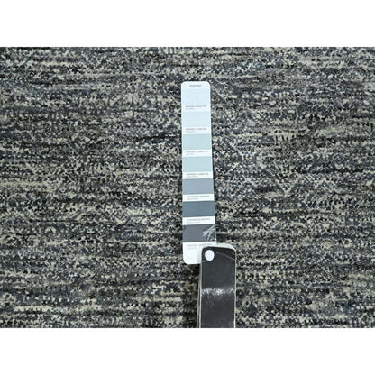 8'X10' Gray Kohinoor Pattern Small Geometric Design Hand Knotted Wool Rug