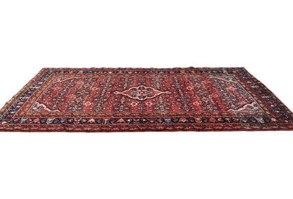 Red Vintage Hand-Knotted Tribal Rug 5X9 ft Farmho