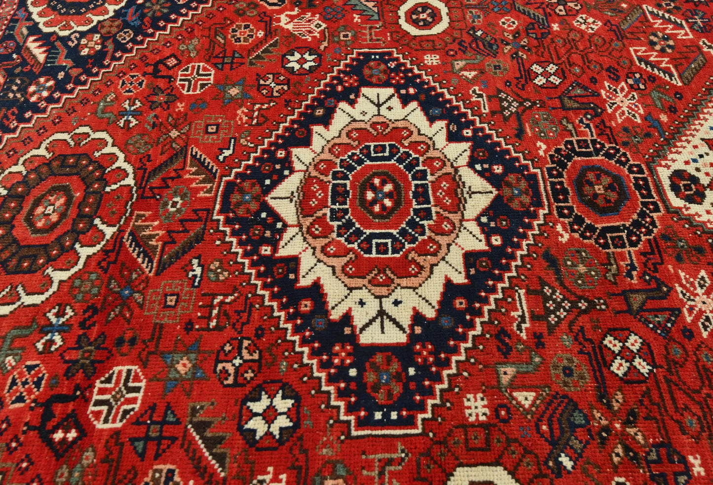 Semi-Antique Wool Oriental Rug 5'9X8'3Tribal Farmhouse Boho Foyer Carpet