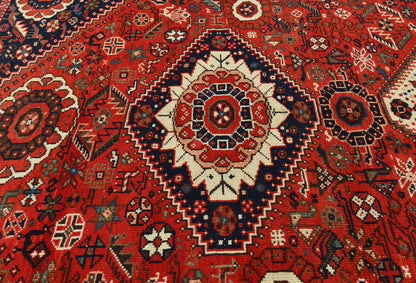 Semi-Antique Wool Oriental Rug 5'9X8'3Tribal Farmhouse Boho Foyer Carpet