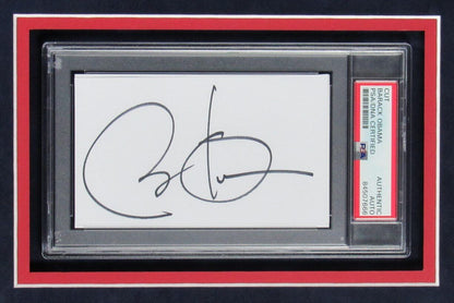 Barack Obama Signed 3X5 Index Card/Cut With 8X10