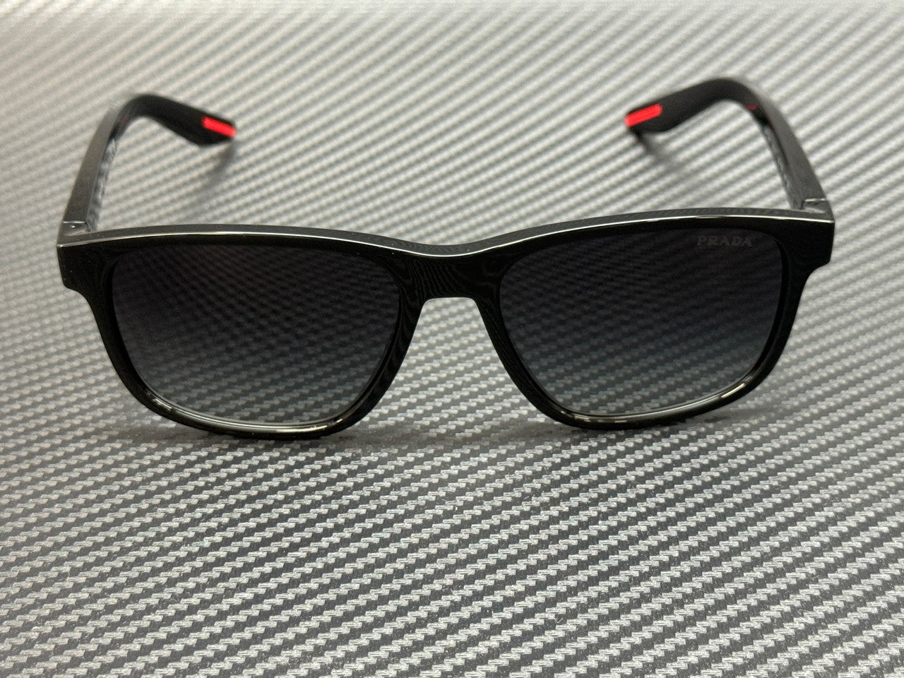 PRADA LINEA ROSSA PS 06YS 1AB09U Black Grey Gradient Men's 56 mm Sunglasses