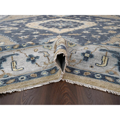 12'X14'9" Blue Bookshaish Design Wool Hand Knotted Oversize Oriental Rug