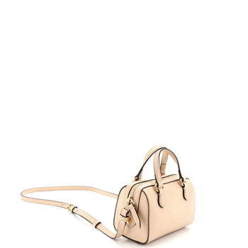 Gucci Convertible Top Handle Bag Jumbo Gg Embossed Leather Mini