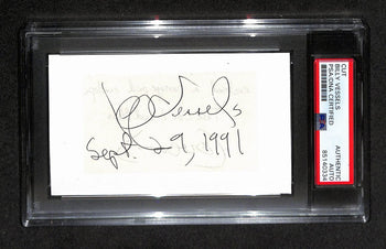 Billy Vessels Signed/Autographed Cut 3X5 Index