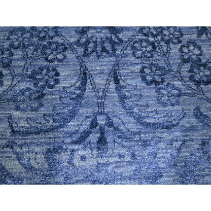 8'1"X10' Purple Saturated Colors And Design Hand Knotted Wool & Silk Rug