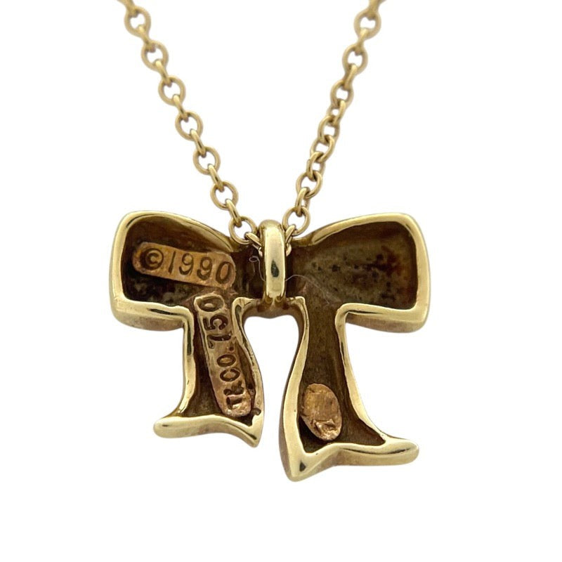 Tiffany & Co. Ribbon Necklace K18Yg