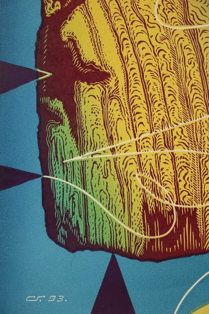 Heinrich Tadeushevich Stopa Impulse 2 1993 Original Lithograph  Signed Soviet