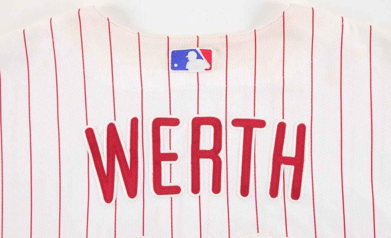 Jayson Werth Signed Game Used 2008 Jersey Philadelphia Phillies Psa/Dna 179920